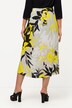 Climbing Leaves Slip-On Skirt with Elastic Waistband