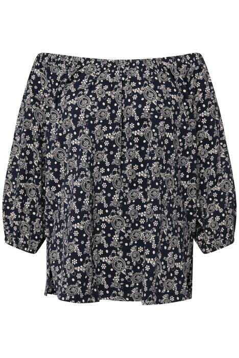 Halenka, želvy, Carmen výstřih, 3/4 rukávy