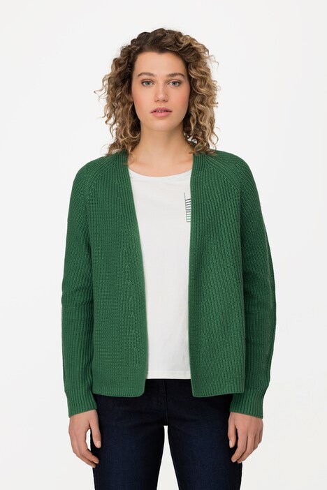 Strickjacke, Identity, Patentstrick, offene Form, Langarm