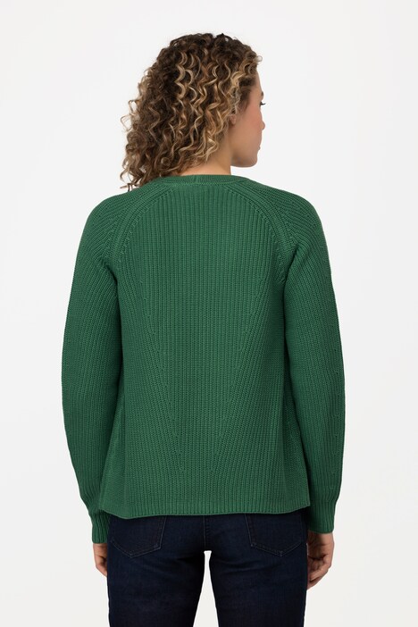 Strickjacke, Identity, Patentstrick, offene Form, Langarm