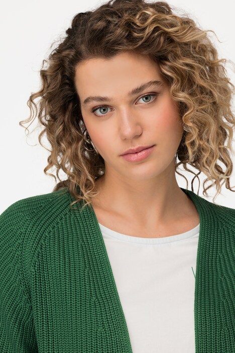 Strickjacke, Identity, Patentstrick, offene Form, Langarm