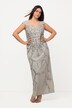 Robe à bretelles, paillettes, ligne en A, encolure en V, sans manches