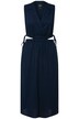 Maxi šaty, lněná směs, A střih, klopový límec, bez rukávů