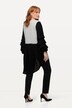 longline tuniek, V-hals, aangerimpelde 3/4-mouwen