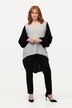 longline tuniek, V-hals, aangerimpelde 3/4-mouwen