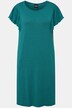 Robe midi, rayures scintillantes, col rond, manches courtes papillon