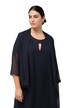 Šifonová bunda, oversize, šálový límec, 3/4 rukávy