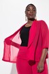 Chiffon jasje, oversized, sjaalkraag, 3/4-mouwen