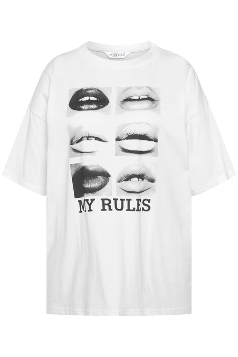 Tričko, oversize, motiv polibku, kulatý výstřih, krátké rukávy