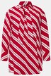 Longbluse, Streifen, A-Linie, Hemdkragen, Langarm