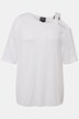 T-shirt, découpe, épaules froncées et manches courtes