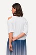 T-shirt, découpe, épaules froncées et manches courtes