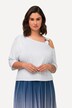 T-shirt, découpe, épaules froncées et manches courtes