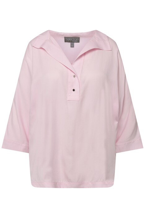 Halenka, oversize, stojáček, krátké rukávy, tencel