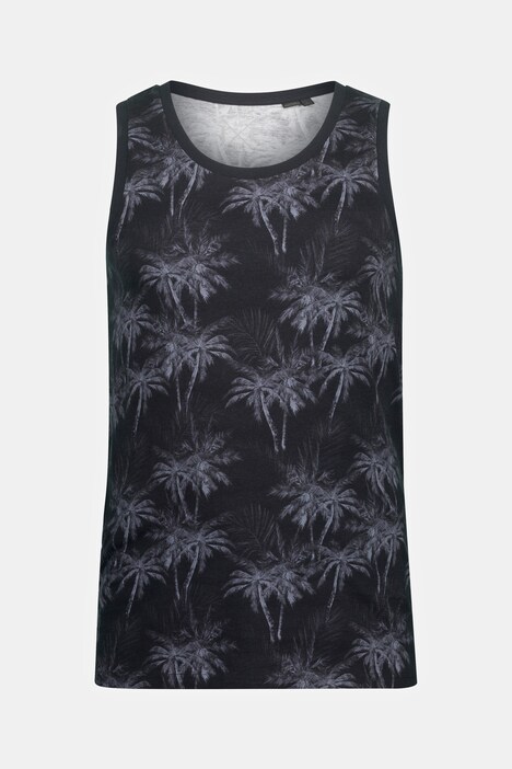 Tank top, palm print, round neck