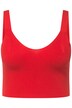 Úpletový bustier, žebrovaný úplet, výstřih do V, široká ramínka