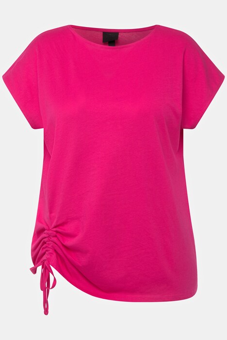 Gathered Hem Classic Fit Cap Sleeve Tee