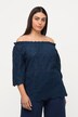 Carmenbluse, uden skulder, A-linje, blonder, halværmer