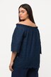 Carmenbluse, uden skulder, A-linje, blonder, halværmer