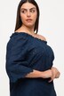 Carmenbluse, uden skulder, A-linje, blonder, halværmer