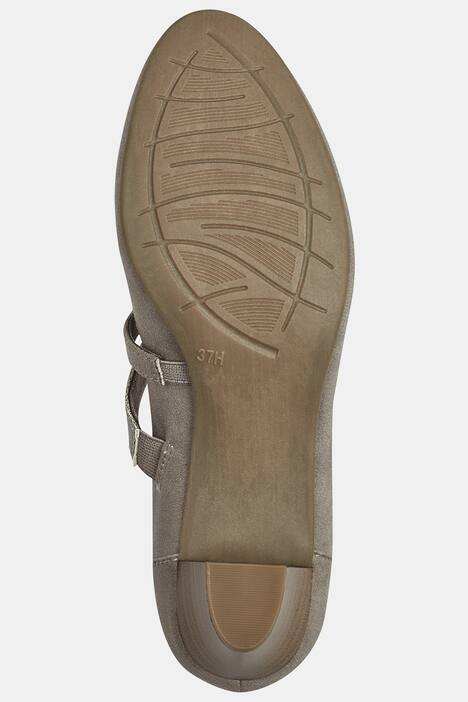 Decorative Buckle Soft Leather Look Pumps