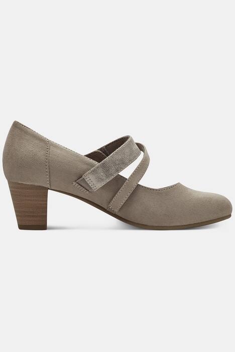 Decorative Buckle Soft Leather Look Pumps
