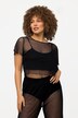 T-shirt en tulle à manches courtes. Décolleté rond. Soutien-gorge intégré.