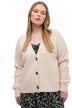 Rozepínací svetr, oversize, žebrovaný úplet, výstřih do V, dlouhé rukávy