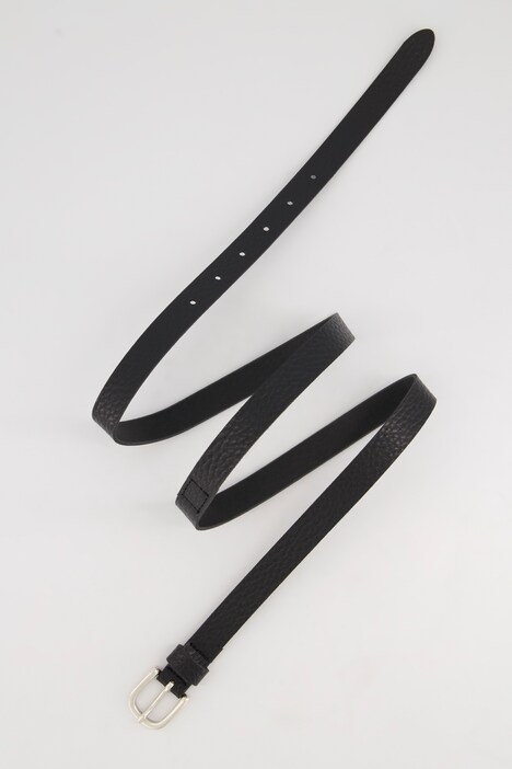 Metallic Look Leather Belt