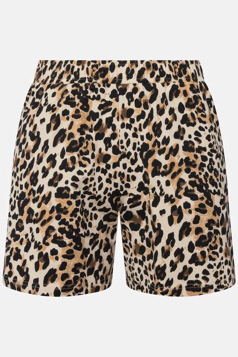 Pyjama, kurzer Zweiteiler, Leo Print, Shirt, Shorts