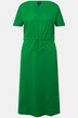 Midikleid, Strukturjersey, V-Ausschnitt, Halbarm