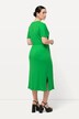 Midikleid, Strukturjersey, V-Ausschnitt, Halbarm