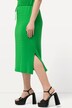 Midikleid, Strukturjersey, V-Ausschnitt, Halbarm