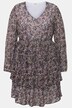 Paisley Layered Elastic Waist Long Sleeve Dress