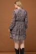 Paisley Layered Elastic Waist Long Sleeve Dress