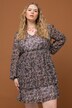 Paisley Layered Elastic Waist Long Sleeve Dress