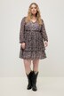 Paisley Layered Elastic Waist Long Sleeve Dress
