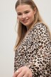 Kaftan Midi-Kleid, A-Line, Leo Print, V-Ausschnitt, Langarm