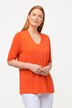 T-shirt, kelkkraag, V-hals, korte mouwen