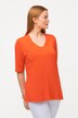 T-shirt, kelkkraag, V-hals, korte mouwen