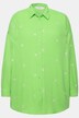 Chemisier oversized en mousseline. Manches longues, broderie