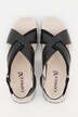 Caprice-sandaler, kryssede reimer, bredde H