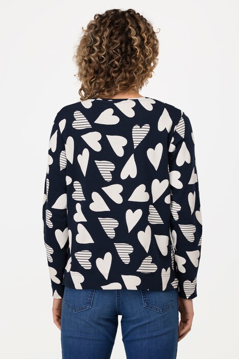 Sweatshirt, Herzen, Rundhals, Langarm
