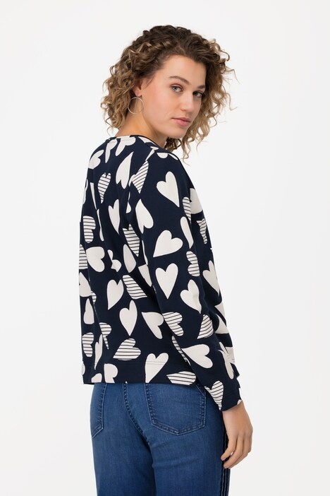 Sweatshirt, Herzen, Rundhals, Langarm