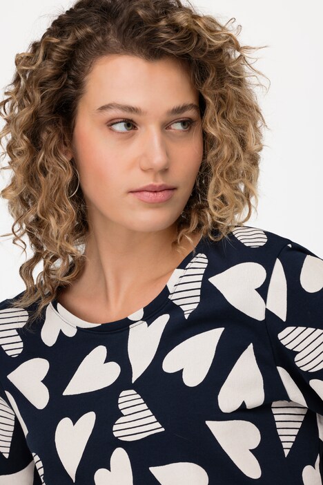 Sweatshirt, Herzen, Rundhals, Langarm