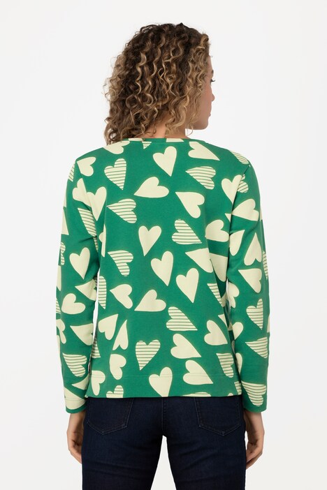 Sweatshirt, Herzen, Rundhals, Langarm