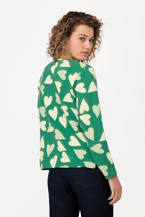 Sweatshirt, Herzen, Rundhals, Langarm