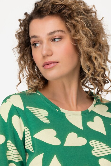 Sweatshirt, Herzen, Rundhals, Langarm