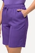 Shorts brede ben, bisser, elastisk linning