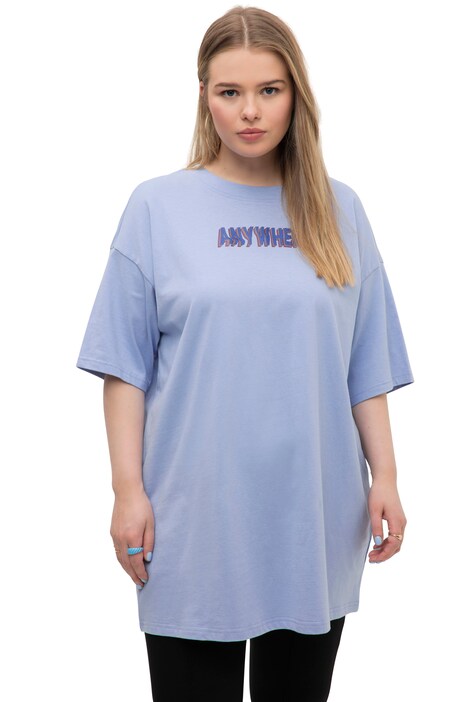 Tričko, oversize, potisk, kulatý výstřih, krátké rukávy